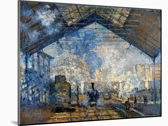 Monet: Gare St-Lazare, 1877-Claude Monet-Mounted Giclee Print