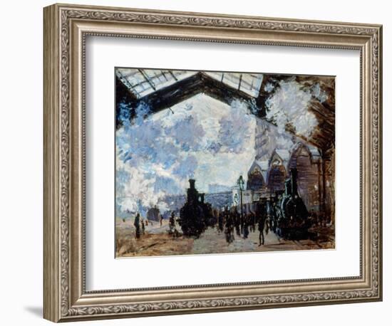 Monet: Gare St-Lazare, 1877-Claude Monet-Framed Giclee Print