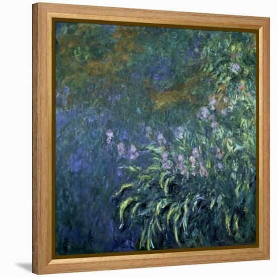 Monet: Irises By The Pond-Claude Monet-Framed Premier Image Canvas