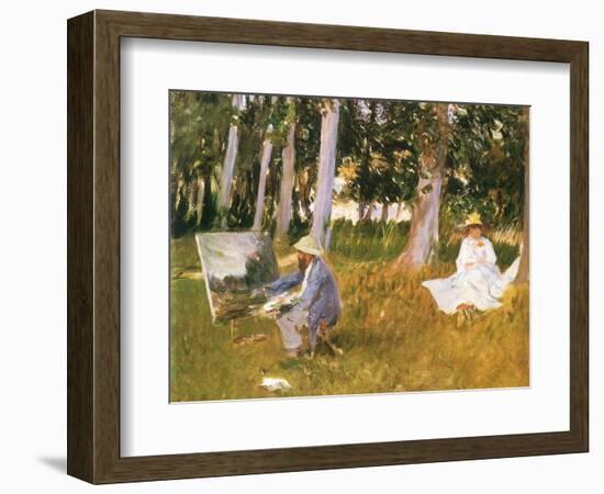 Monet Painting Woods, 1888-John Singer Sargent-Framed Giclee Print