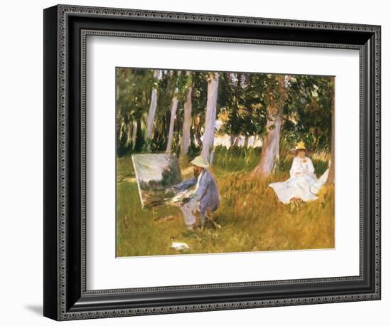 Monet Painting Woods, 1888-John Singer Sargent-Framed Giclee Print