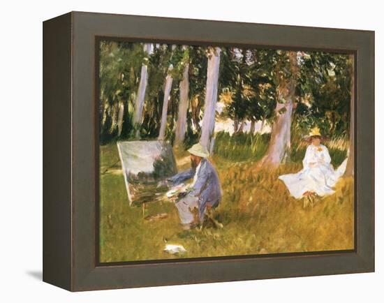 Monet Painting Woods, 1888-John Singer Sargent-Framed Premier Image Canvas