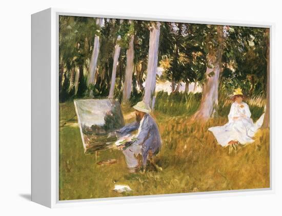 Monet Painting Woods, 1888-John Singer Sargent-Framed Premier Image Canvas