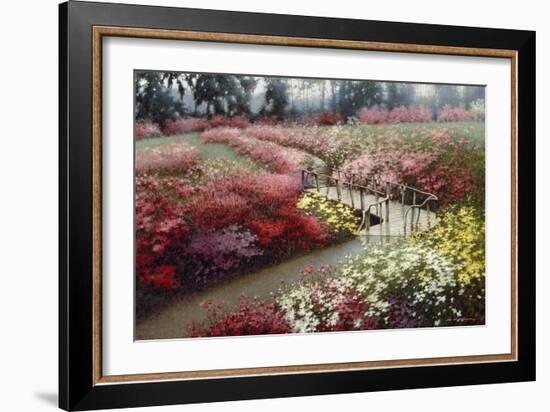 Monet's Flower Garden-Zhen-Huan Lu-Framed Giclee Print