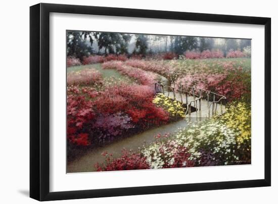 Monet's Flower Garden-Zhen-Huan Lu-Framed Giclee Print