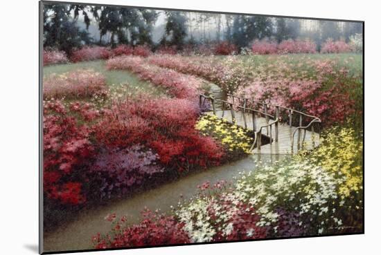 Monet's Flower Garden-Zhen-Huan Lu-Mounted Giclee Print