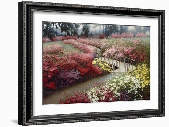 Monet's Flower Garden-Zhen-Huan Lu-Framed Giclee Print