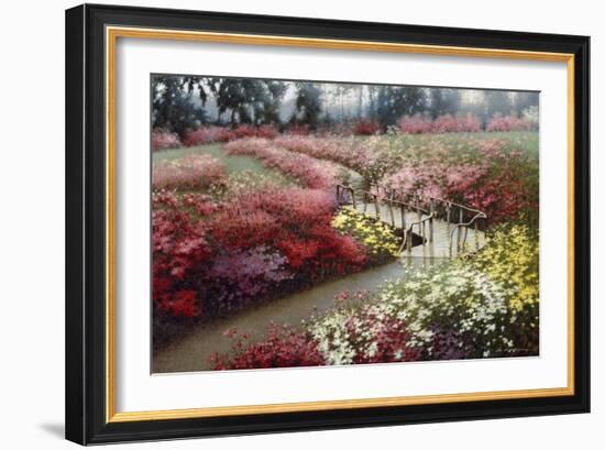 Monet's Flower Garden-Zhen-Huan Lu-Framed Giclee Print