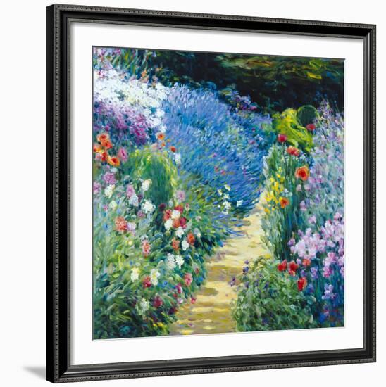 Monet's Garden-Malva-Framed Giclee Print