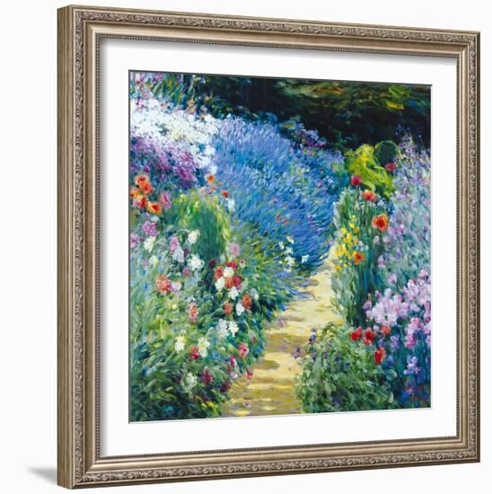 Monet's Garden-Malva-Framed Giclee Print