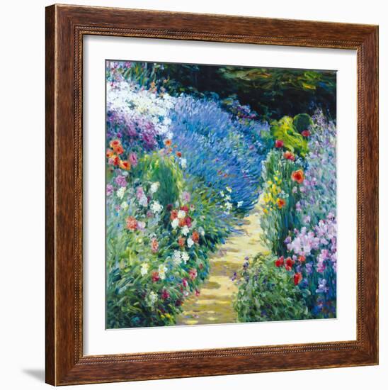 Monet's Garden-Malva-Framed Giclee Print