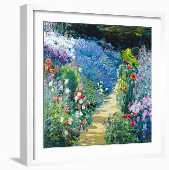 Monet's Garden-Malva-Framed Giclee Print