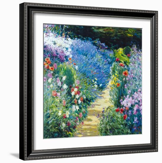 Monet's Garden-Malva-Framed Giclee Print