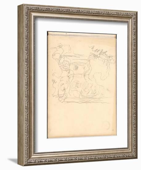 Monet's Home at Giverny (Pencil on Paper)-Claude Monet-Framed Giclee Print