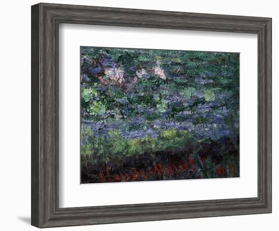 Monet's Signature, from Le Bassin Aux Nymphéas, Harmonie Verte, Waterlily Pool, Harmony in Green-Claude Monet-Framed Giclee Print