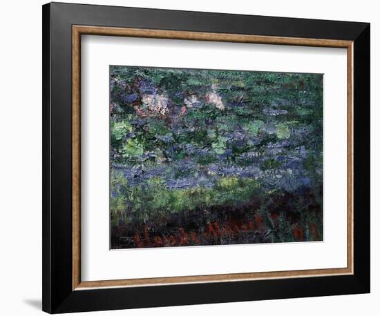 Monet's Signature, from Le Bassin Aux Nymphéas, Harmonie Verte, Waterlily Pool, Harmony in Green-Claude Monet-Framed Giclee Print