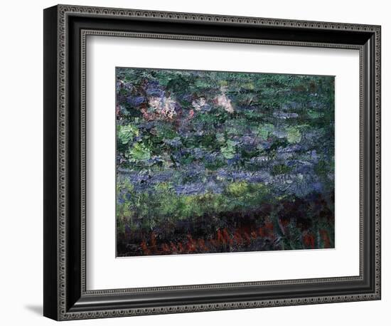 Monet's Signature, from Le Bassin Aux Nymphéas, Harmonie Verte, Waterlily Pool, Harmony in Green-Claude Monet-Framed Giclee Print