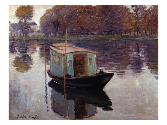 Monet S Studio Boat Giclee Print Claude Monet Art Com