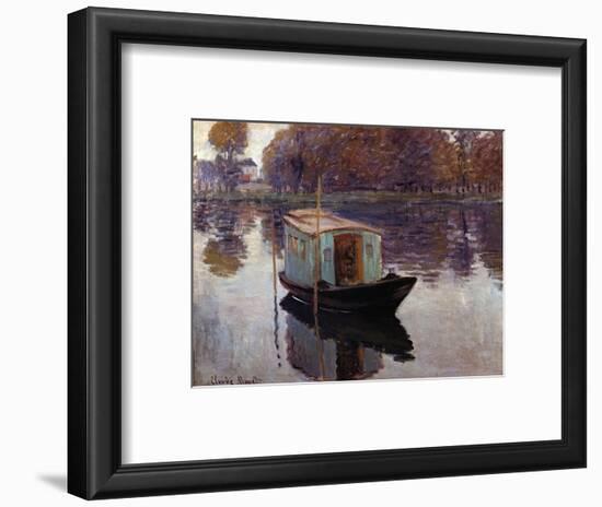 Monet's Studio Boat-Claude Monet-Framed Premium Giclee Print