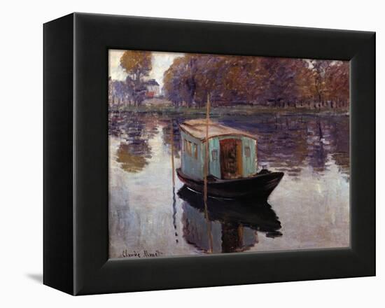 Monet's Studio Boat-Claude Monet-Framed Premier Image Canvas