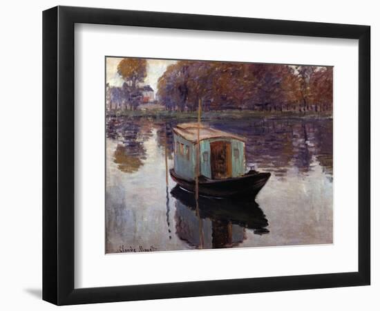 Monet's Studio Boat-Claude Monet-Framed Giclee Print