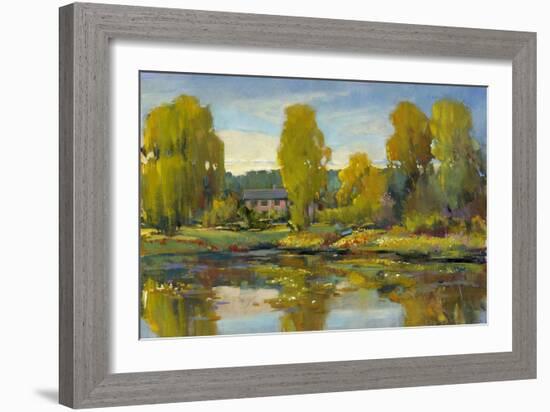 Monet's Water Lily Pond II-Tim O'toole-Framed Art Print