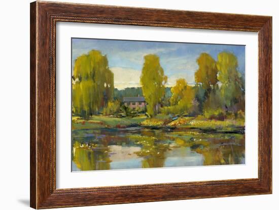 Monet's Water Lily Pond II-Tim O'toole-Framed Art Print