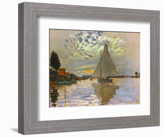 Monet: Sailboat-Claude Monet-Framed Premium Giclee Print