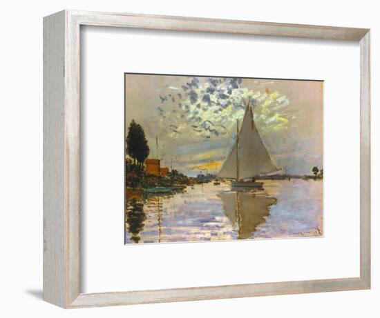 Monet: Sailboat-Claude Monet-Framed Premium Giclee Print