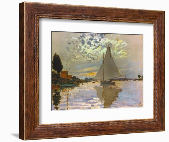 Monet: Sailboat-Claude Monet-Framed Premium Giclee Print