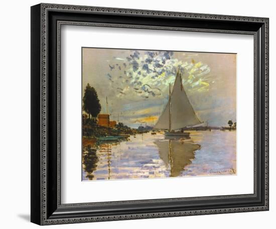 Monet: Sailboat-Claude Monet-Framed Premium Giclee Print