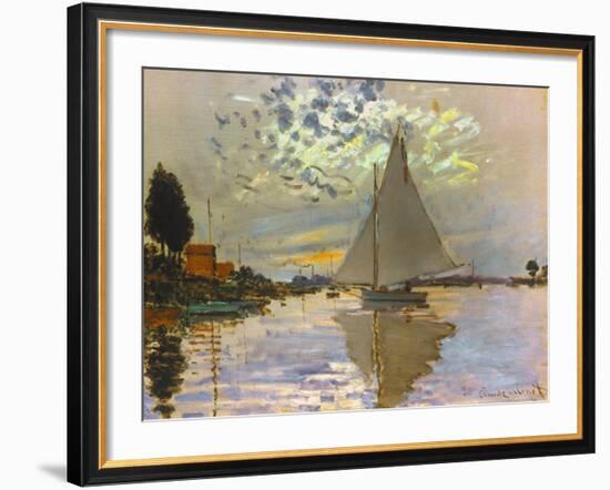 Monet: Sailboat-Claude Monet-Framed Premium Giclee Print