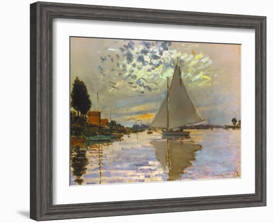 Monet: Sailboat-Claude Monet-Framed Giclee Print