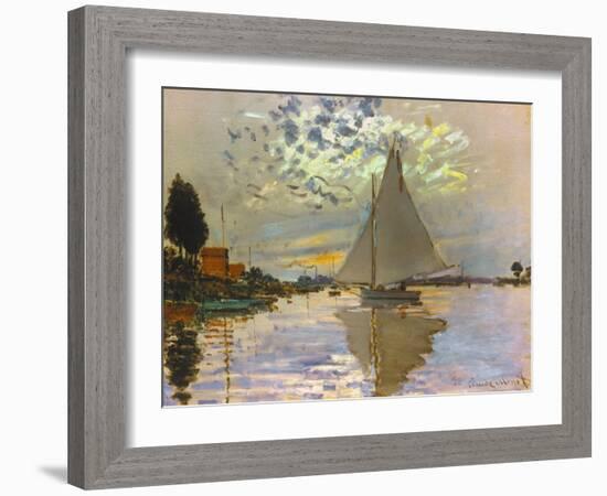 Monet: Sailboat-Claude Monet-Framed Giclee Print