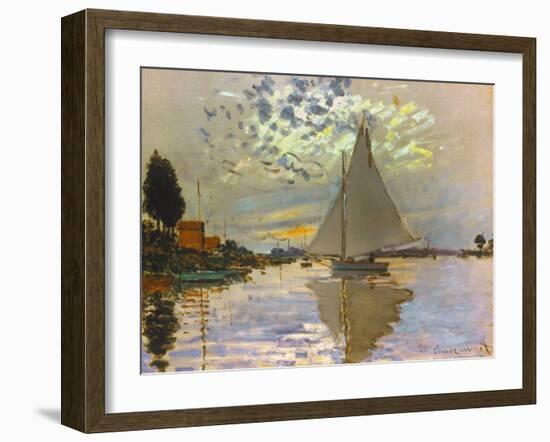 Monet: Sailboat-Claude Monet-Framed Giclee Print