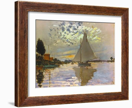 Monet: Sailboat-Claude Monet-Framed Giclee Print