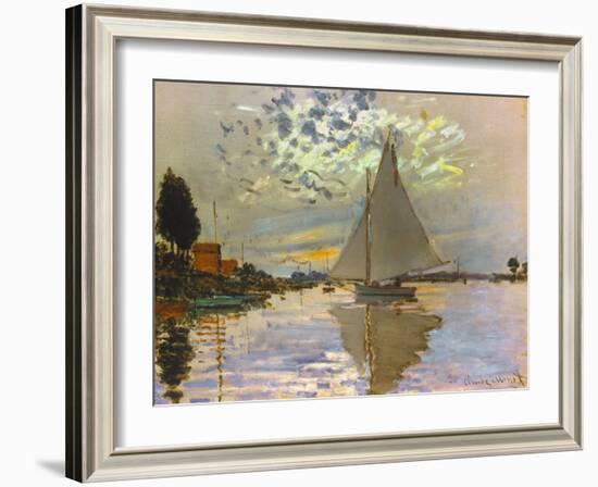 Monet: Sailboat-Claude Monet-Framed Giclee Print