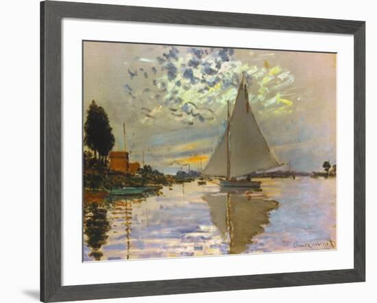 Monet: Sailboat-Claude Monet-Framed Giclee Print