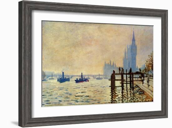 Monet: Thames, 1871-Claude Monet-Framed Giclee Print