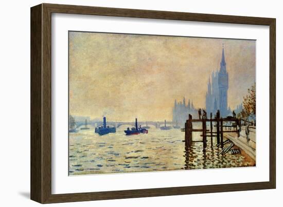 Monet: Thames, 1871-Claude Monet-Framed Giclee Print