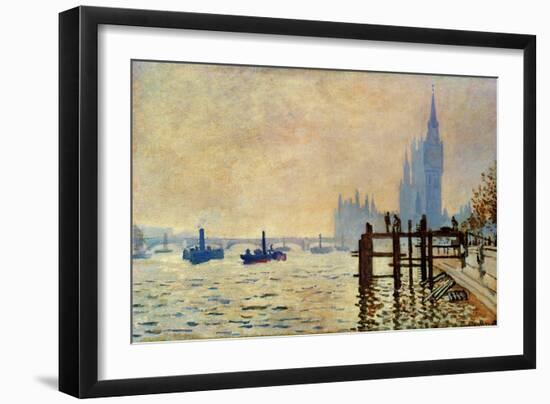 Monet: Thames, 1871-Claude Monet-Framed Giclee Print