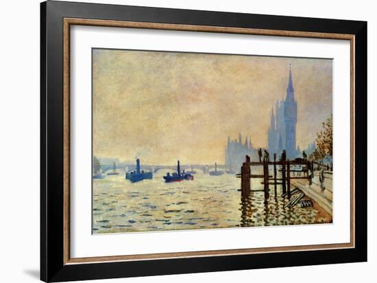 Monet: Thames, 1871-Claude Monet-Framed Giclee Print