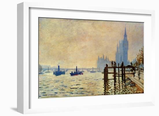 Monet: Thames, 1871-Claude Monet-Framed Giclee Print