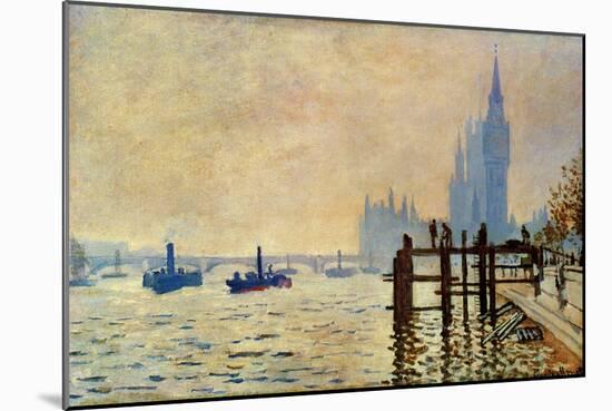 Monet: Thames, 1871-Claude Monet-Mounted Giclee Print