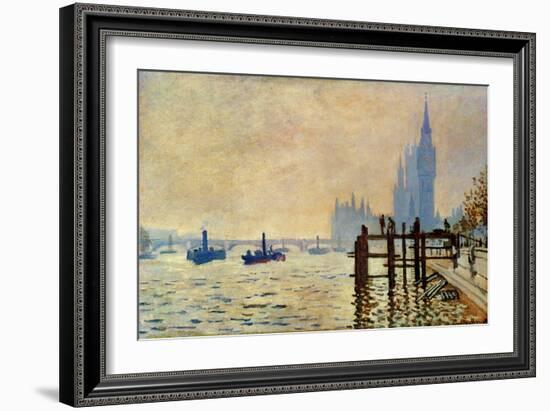 Monet: Thames, 1871-Claude Monet-Framed Giclee Print