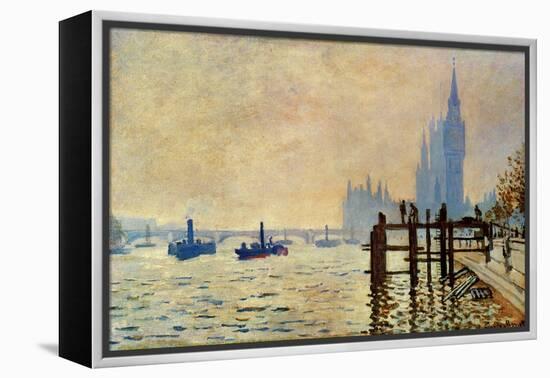 Monet: Thames, 1871-Claude Monet-Framed Premier Image Canvas
