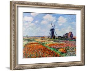 Monet: Tulip Fields, 1886-Claude Monet-Framed Giclee Print