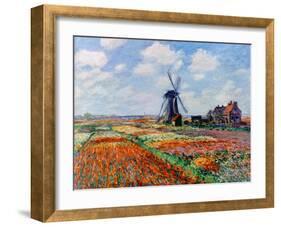 Monet: Tulip Fields, 1886-Claude Monet-Framed Giclee Print