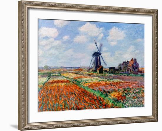 Monet: Tulip Fields, 1886-Claude Monet-Framed Giclee Print