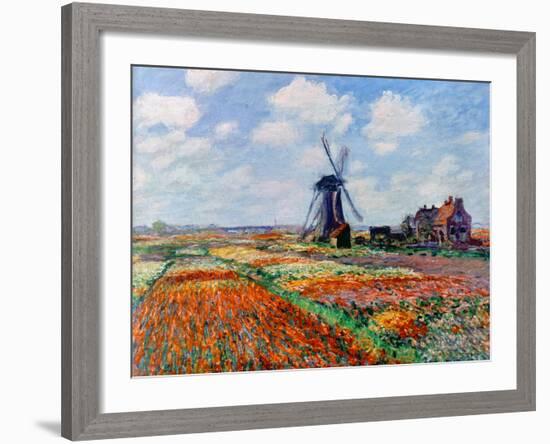 Monet: Tulip Fields, 1886-Claude Monet-Framed Giclee Print